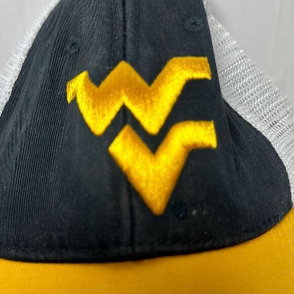 West Virginia Classic Two Tone Hat Adjustable University Mesh Trucker Cap Blue - Picture 2 of 10